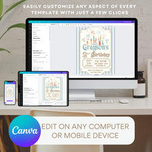 Load image into Gallery viewer, Boy Birthday Invite | 2nd Birthday Invitation | Boy Birthday Theme | Digital Birthday Invite | Boy Birthday Party