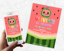 Load image into Gallery viewer, Digital Cocomelon Birthday invitation | Cocomelon invites | E-invite | Digital invite | Card Invite | 2nd birthday | Girl Birthday