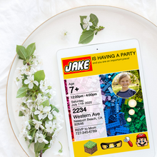 Load image into Gallery viewer, LEGOS Party | Editable LEGOS Boy Birthday Invitation | Lego Party Invitation | Birthday Party for Boy | Kids Birthday