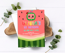 Load image into Gallery viewer, Digital Cocomelon Birthday invitation | Cocomelon invites | E-invite | Digital invite | Card Invite | 2nd birthday | Girl Birthday