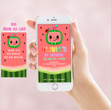 Load image into Gallery viewer, Digital Cocomelon Birthday invitation | Cocomelon invites | E-invite | Digital invite | Card Invite | 2nd birthday | Girl Birthday