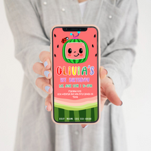 Load image into Gallery viewer, Digital Cocomelon Birthday invitation | Cocomelon invites | E-invite | Digital invite | Card Invite | 2nd birthday | Girl Birthday