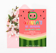 Load image into Gallery viewer, Digital Cocomelon Birthday invitation | Cocomelon invites | E-invite | Digital invite | Card Invite | 2nd birthday | Girl Birthday