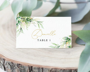 Effortless Events 50 Pack Premium Place Cards for Table Setting, Eucalyptus Table Tent Cards for Seating, Matte Finish Name Place Cards, Perfect for Weddings, Dinner Parties, Banquets 2” x 3.5”