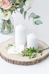 Effortless Events 50 Pack Premium Place Cards for Table Setting, Eucalyptus Table Tent Cards for Seating, Matte Finish Name Place Cards, Perfect for Weddings, Dinner Parties, Banquets 2” x 3.5”