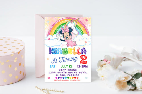 Girl Birthday Invite | Printable 2nd Birthday Invitation | Girl Birthday | 2nd Girl Birthday Invite | Girl Birthday Party