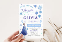 Load image into Gallery viewer, Frozen Birthday Invitation | Elsa Birthday Invitation | Elsa Party | Invite | Editable Birthday Template Instant Download | Frozen 2