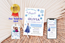 Load image into Gallery viewer, Frozen Birthday Invitation | Elsa Birthday Invitation | Elsa Party | Invite | Editable Birthday Template Instant Download | Frozen 2