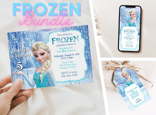 Frozen Birthday Invitation | Elsa Birthday Invitation | Elsa Party | Invite | Editable Birthday Template Instant Download | Frozen 2