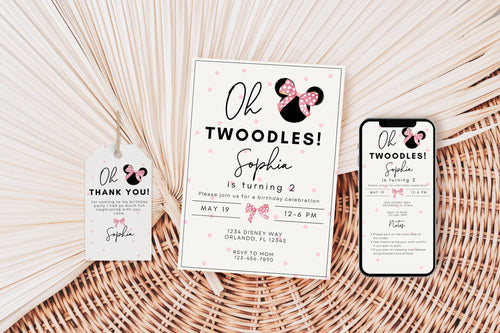 Girl Birthday Invite | Printable 2nd Birthday Invitation | Girl Birthday | 2nd Girl Birthday Invite | Girl Birthday Party