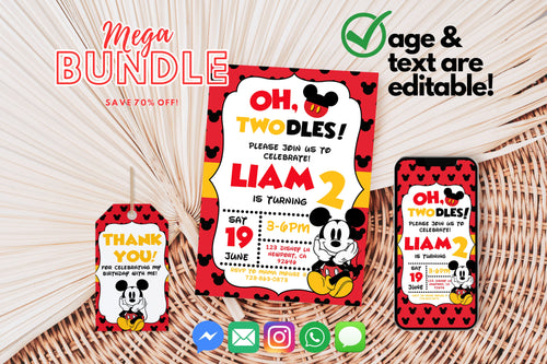 Boy Birthday Invite | 2nd Birthday Invitation | Boy Birthday Theme | Digital Birthday Invite | Boy Birthday Party