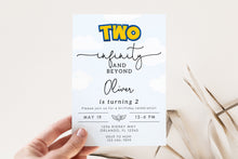 Load image into Gallery viewer, Two infinity and Beyond | Digital Birthday invitation | Kids Birthday invites | E-invite | Digital invite | Card Invite | Boy birthday