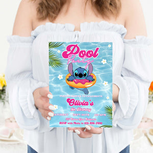 Stitch 626 Birthday Invitation | Stitch Party | Stitch Party Invite | Beach party Invite | Birthday Pool Party Invite | Digital Invitation