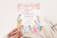 Load image into Gallery viewer, Princess Birthday Invitation | Royal Celebration Invite Custom Editable Template Printable Instant Download Digital | Disney Princess Invite