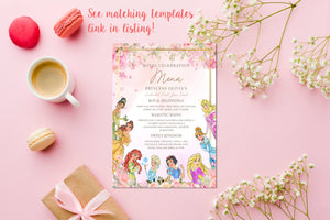 Princess Bottle Wrapper | Princess Pink Bottle Wrapper Printable | Princess, DIGITAL FILE ONLY