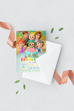 Load image into Gallery viewer, Digital Cocomelon Birthday invitation | Cocomelon invites | E-invite | Digital invite | Card Invite | Boy birthday | Girl Birthday