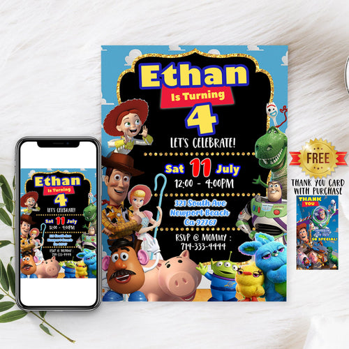 Digital Birthday invitation | Kids Birthday invites | E-invite | Digital invite | Card Invite | Boy birthday