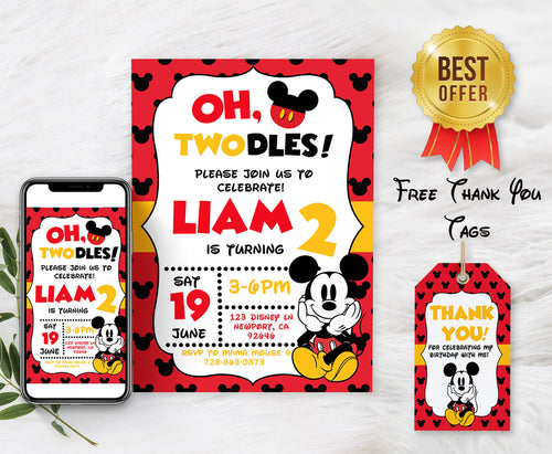 Boy Birthday Invite | 2nd Birthday Invitation | Boy Birthday Theme | Digital Birthday Invite | Boy Birthday Party