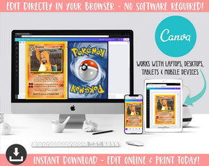 Pokemon Birthday Invite | Printable Birthday Invitation | Modern 5 Year Old Birthday Invitation | Birthday Invite | Modern Birthday Theme